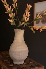 Handmade Tall Clay Vase – Organic Modern Design 16.5"T by Kalalou