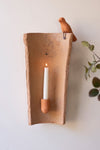 Rustic Clay Roofing Tile Taper Holder Wall Decor 16" H Kalalou