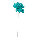 Vickerman H7MAD525 Natural Botanicals 6" Turquoise Maize Dahlia On 18" Wire Stem- 6 Stem/Bag. Dried And Preserved.