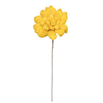 Vickerman H7MAD700 Natural Botanicals 6" Yellow Maize Dahlia On 18" Wire Stem- 6 Stem/Bag. Peserved.