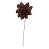 Vickerman H7MAD800 Natural Botanicals 6" Brown Maize Dahlia On 18" Wire Stem- 6 Stem/Bag. Dried And Preserved.