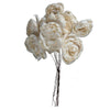 Vickerman H7SFS001 Natural Botanicals 4" Peony Sola Flower On 12" Stem 12/Bag - 12 Stem/Polybag. Preserved.