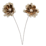 Vickerman H7SFS004 Natural Botanicals 4" Lillian Sola Flower On 12" Stem - 12 Stems/Bag. Dried And Preserved.