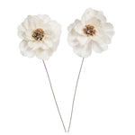 Vickerman H7SFS038 Natural Botanicals 4" Natural Dried Anemone Sola Flower On 12" Wire Stem- 12 Stem/Polybag.