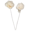 Vickerman H7SFS045 Natural Botanicals 4" Natural Dried Gardenia Sola Flower On 12" Wire Stem- 12 Stem/Polybag.