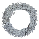 Vickerman H8CLWL900 Natural Botanicals 24" White Washed Canna Leaf Wreath