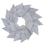 Vickerman H8PAW900 Natural Botanicals 17" White Washed Palm Spear Wreath.
