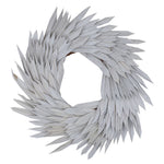 Vickerman H8SUW900 Natural Botanicals 17" White Washed Palm Sun Wreath.