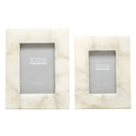 Two's Company HCM005-S2 White Quartz Set of 2 Photo Frame