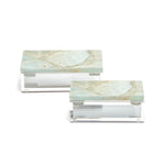 Two's Company HCM008-AMS2 Set of 2 Amazonite Boxes