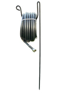 Large Round Metal Hose Holder 53"H Black Wrought Iron Outdoor Garden Hose Organizer By Village Wrought Iron Inc.