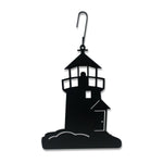Lighthouse Decorative Hanging Silhouette 15.75"H Black Wrought Iron Wall Ornament Indoor Outdoor By Village Wrought Iron Inc.