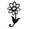 Shasta Daisy Hanging Silhouette Black Wrought Iron Wall Decor