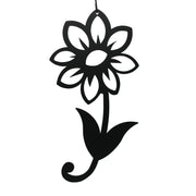 Shasta Daisy Hanging Silhouette Black Wrought Iron Wall Decor