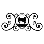 Over Door Plaque Wrought Iron Dog – 11" H Farmhouse Wall Accent for Entryway by Village Wrought Iron Inc.