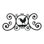 Over Door Plaque – Wrought Iron Rooster – 11" H Farmhouse Wall Accent for Entryway by Village Wrought Iron Inc.