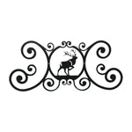 Decorative Door Plaque Metal Elk 24" W Rustic Wall Decor by Village Wrought Iron Inc.