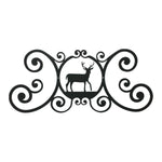 Over Door Plaque – Wrought Iron Deer 24" H Rustic Wall Accent for Entryway – by Village Wrought Iron Inc.