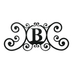House Letter B Wall Plaque Metal Construction 24" W Outdoor Accent by Village Wrought Iron Inc.