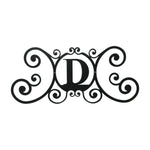 Metal House Letter Sign Letter D – 24" W Patio or Porch Display by Village Wrought Iron Inc.