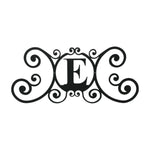 Decorative House Plaque Metal Letter E 24" W for Door or Patio Wall by Village Wrought Iron Inc.