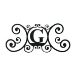 Decorative House Plaque Metal Letter G 24" W Height for Door or Patio Wall by Village Wrought Iron Inc.
