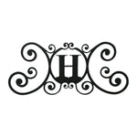 Decorative House Plaque Metal Letter H 24" W Height for Door or Patio Wall by Village Wrought Iron Inc.