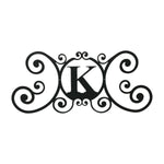 Decorative House Plaque Metal Letter K 24" W Height for Door or Patio Wall by Village Wrought Iron Inc.