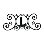 Decorative House Plaque Metal Letter L 24" W Height for Door or Patio Wall by Village Wrought Iron Inc.