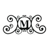 Rustic Letter M Wrought Iron House Wall Plaque