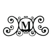 Rustic Letter M Wrought Iron House Wall Plaque