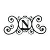 Rustic Letter N Wrought Iron House Wall Plaque

