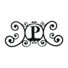 Rustic Letter P Wrought Iron House Wall Plaque