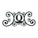 House Plaque Letter O – 11" H Black Wrought Iron Monogram Wall Plaque, Rustic Decorative House Letter Sign by Village Wrought Iron Inc.