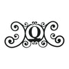 Rustic Letter Q Wrought Iron House Wall Plaque
