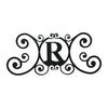 Rustic Letter R Wrought Iron House Wall Plaque