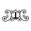 Rustic Letter T Wrought Iron House Wall Plaque