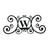 Rustic Letter W Wrought Iron House Wall Plaque