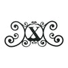 Rustic Letter X Wrought Iron Wall Plaque