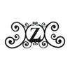 Rustic Letter Z Wrought Iron House Wall Plaque