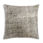 Hudson Animal Print Pillow – 22" x 22" Black and Ivory Velvet Accent Cushion By Cloud9