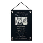Manual Woodworkers and Weavers Advice from a Wolf Wall Hanging with Wildlife Quote and Rustic Nature-Inspired Design