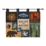 Escape to Nature Woven Wall Hanging – 36 x 26 Inch Cotton Blend Decorative Accent by Manual Woodworkers