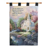 Rural Church Scene Woven Wall Hanging with Hispanic Influence