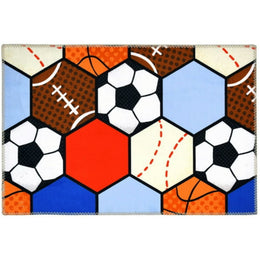 Jellybean Allstars Indoor Rug – Sporty, Fun, Soft & Durable, Easy-to-Clean Accent Rug for Kids, Bedrooms, Playrooms & Indoor Spaces