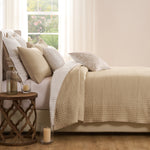 Natural Twin/XL Coverlet Set – Lightweight Bedding with Sham