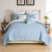 Dorm Room Bedding – Sky Blue 2-Piece Quilt and Sham Set