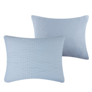 Minimalist Twin XL Bedding Set – Sky Blue Cotton Coverlet
