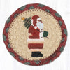 Rustic Santa Christmas coaster 5 inch