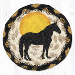 Earth Rugs Horse Silhouette Printed Coaster – Rustic Western Accent 5"x5"